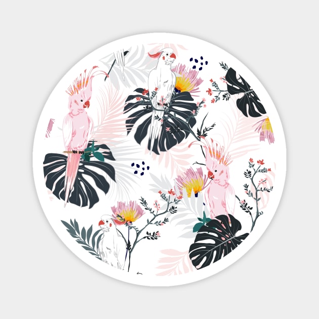 Cockatoo Parrot Design | Beautiful Bird Magnet by Vibrant Vista